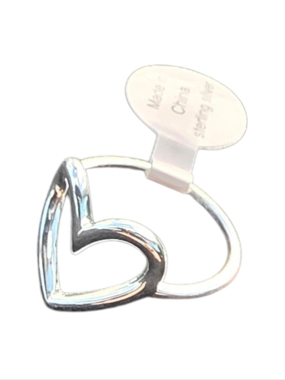 New Sterlin Silver Heart Ring Size 8 - Picture 2 of 4